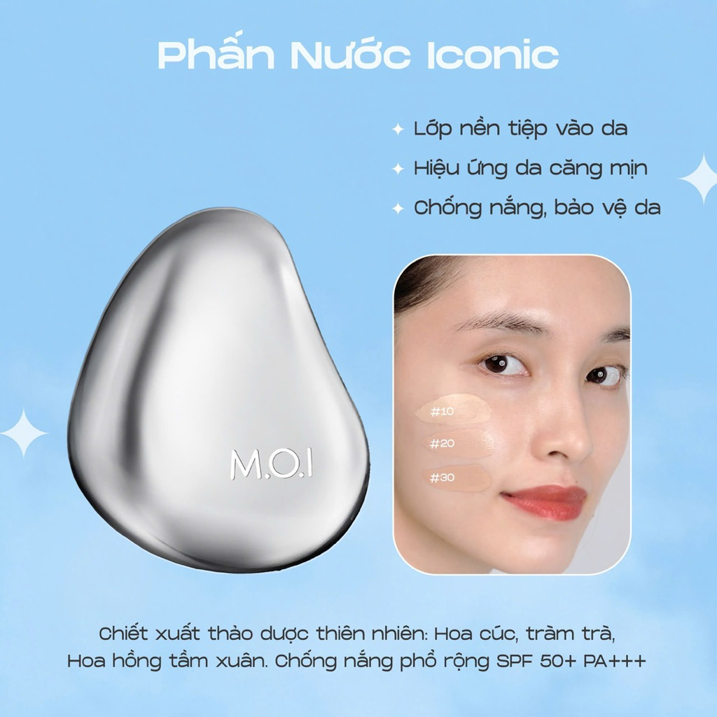 Phấn nước Iconic , Cushion ICONIC SPF 50+ PA+++ MOI Cosmetics Hồ Ngọc Hà