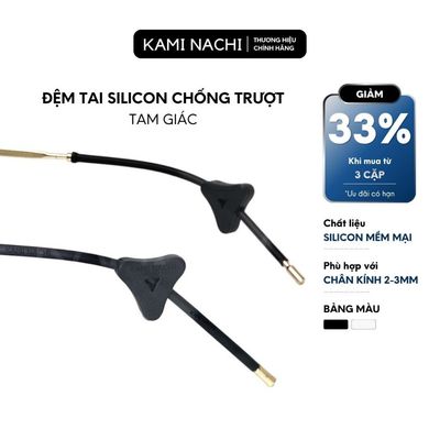 Miếng đệm làm êm tai cho kính bằng silicon siêu bền hình tam giác chống trượt KAMI NACHI