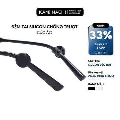 Miếng đệm làm êm tai cho kính bằng silicon siêu bền hình cúc áo chống trượt KAMI NACHI