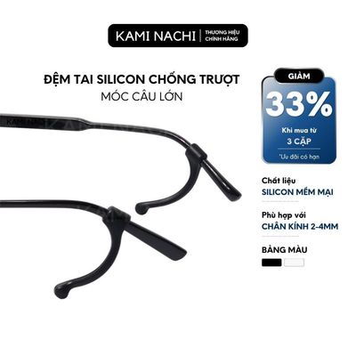 Miếng đệm làm êm tai cho kính bằng silicon hình móc lớn bám sát vành tai với độ bám tăng cường KAMI NACHI