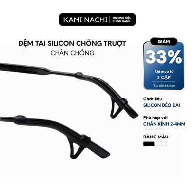 Miếng đệm làm êm tai cho kính bằng silicon siêu bền hình chân chống chống trượt KAMI NACHI