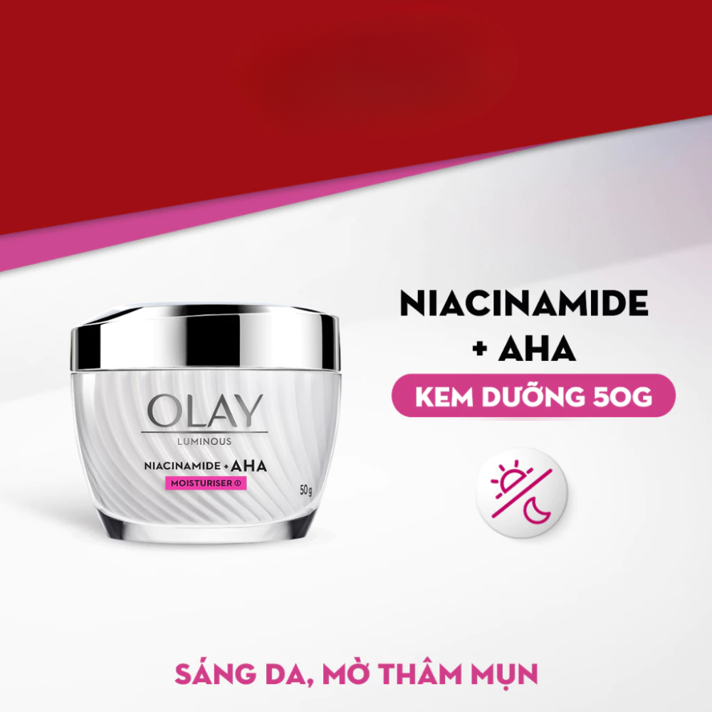 Ảnh 21 của Kem dưỡng ẩm, Serum OLAY LUMINOUS NIACINAMIDE + VITAMIN C mờ vết thâm, đốm nâu, sáng da 50g.