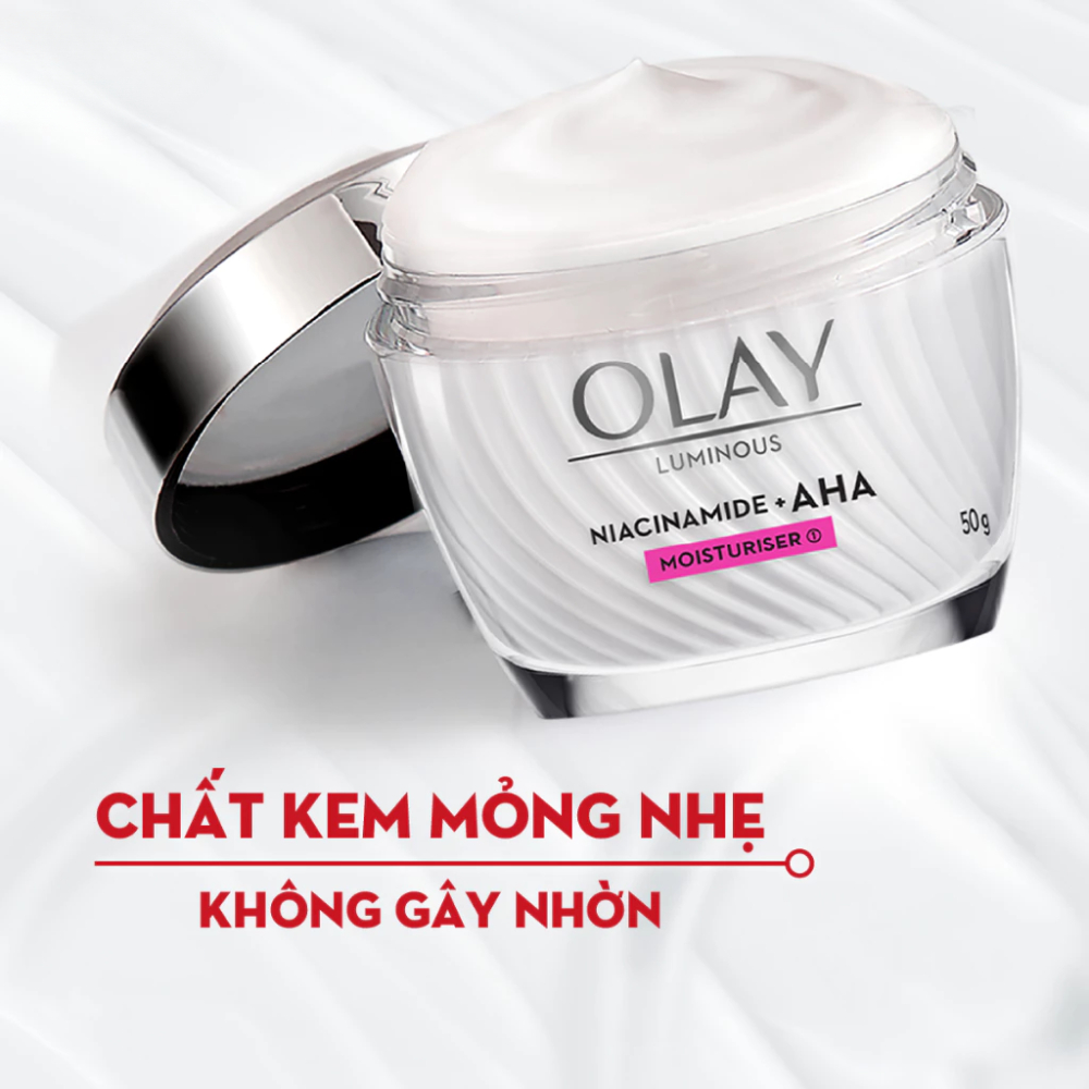 Ảnh 35 của Kem dưỡng ẩm, Serum OLAY LUMINOUS NIACINAMIDE + VITAMIN C mờ vết thâm, đốm nâu, sáng da 50g.