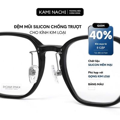 Bộ 2 miếng đệm mũi trong suốt bằng silicon cho kính kim loại KAMI NACHI