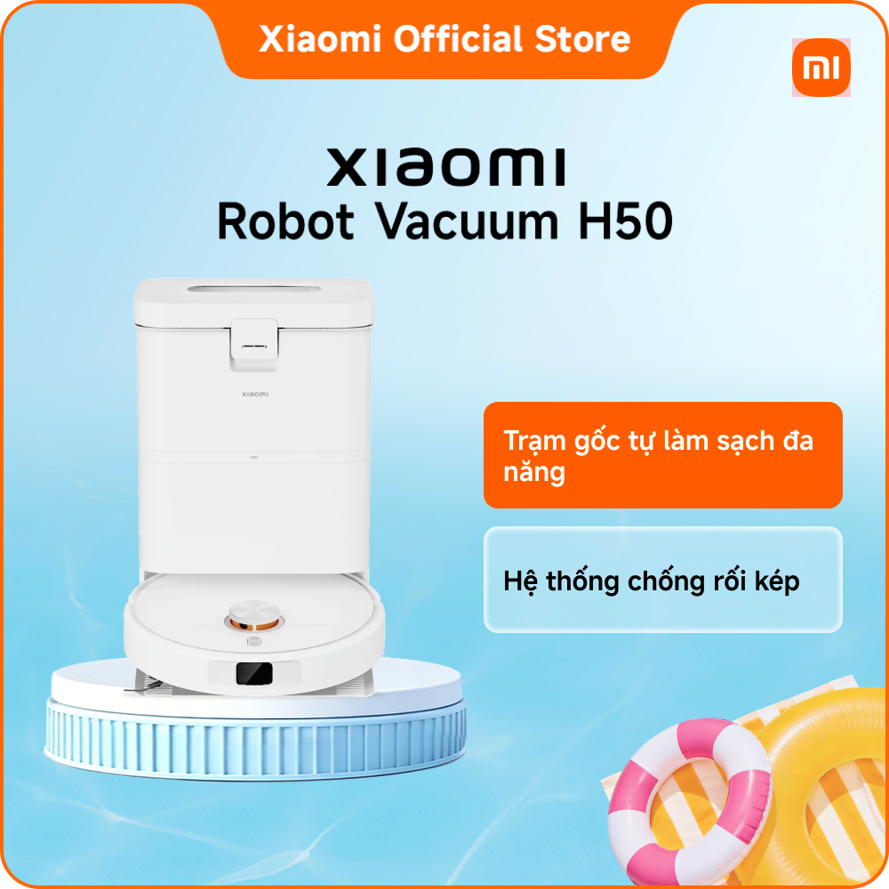 Robot hút bụi Xiaomi H50| Điều khiển thông minh| Lực hút mạnh 10,000 Pa| Lau xoay tốc độ cao | BigBuy360 - bigbuy360.vn