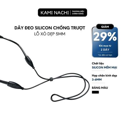 Dây đeo chống trượt cho mắt kính nâng cấp lỗ dẹp 5mm chất liệu silicon, ôm sát vòng đầu KAMI NACHI
