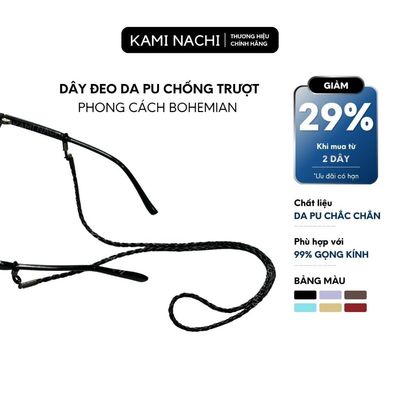 Dây đeo bohemian giữ chống trượt cho mắt kính, khẩu trang chất liệu da PU bền đẹp KAMI NACHI