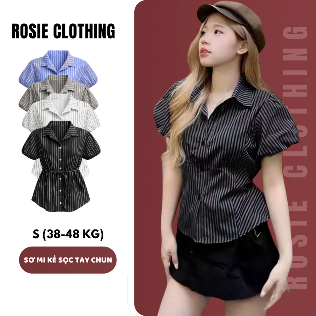 Sơ Mi Nữ Tay Bồng Bo Ống Kèm Dây Chất Vải Kate WSM002
