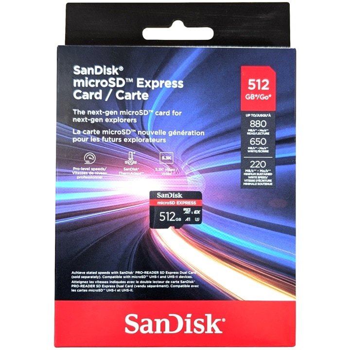 Thẻ Nhớ SanDisk Micro Express 512GB/256GB cho Nintendo Switch 2 (BẢO HÀNH 3 NĂM)