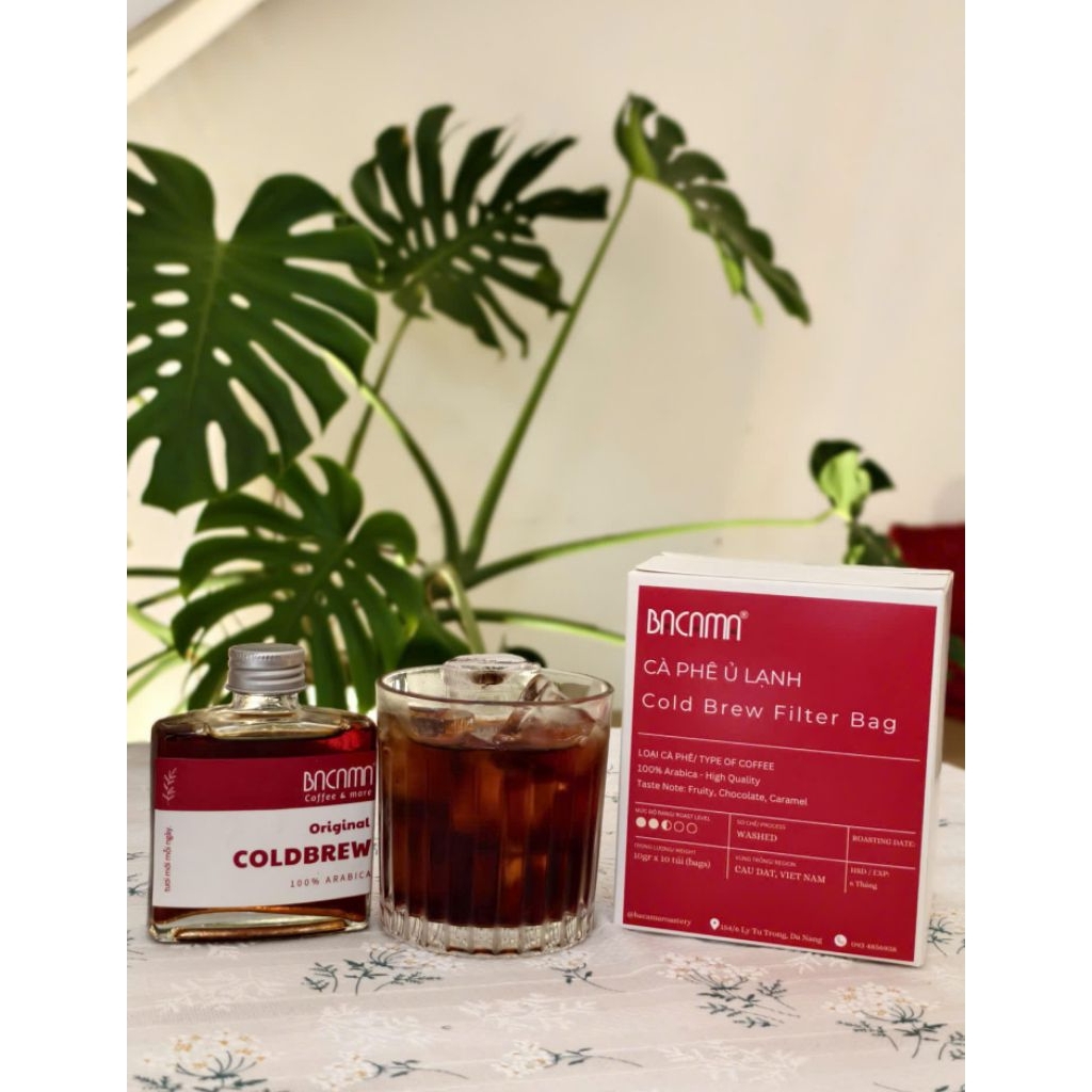 Hộp cà phê cold brew túi lọc 100% Arabica Cầu Đất .