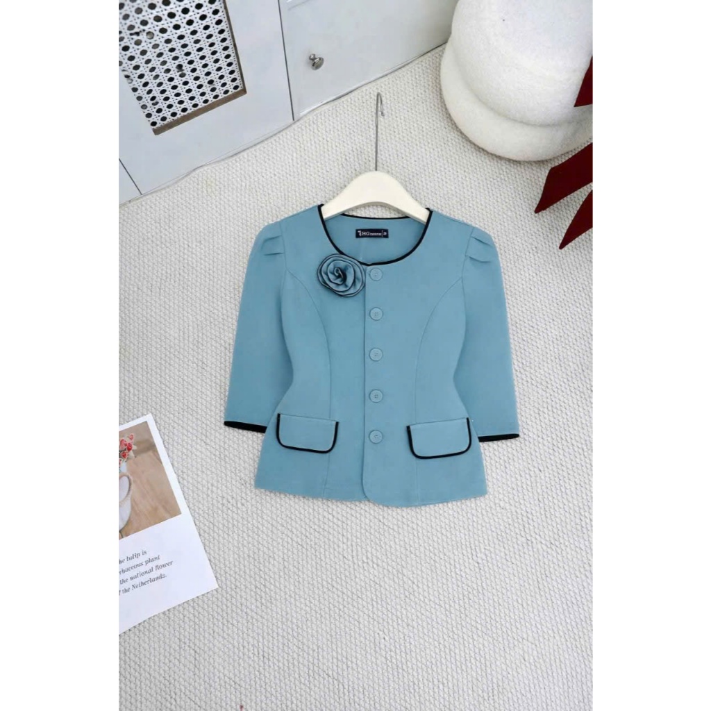 ÁO KIỂU VIỀN ĐEN SANG CHẢNH H22 ĐỦ SIZE NHIỀU MÀU DỄ LỰA CHỌN