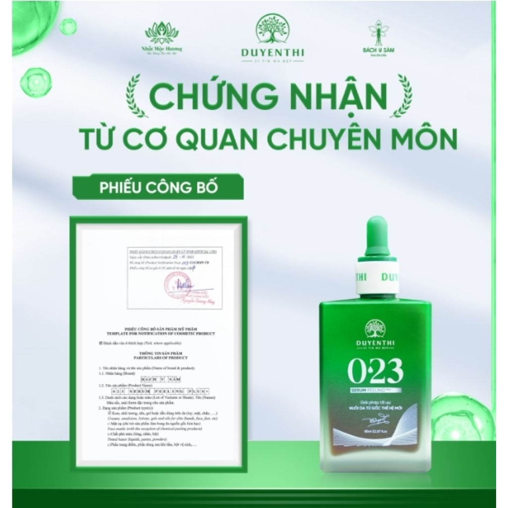 Bách Y Sâm 023 Duyên Thị 100ml – Nuôi Da Từ Gốc