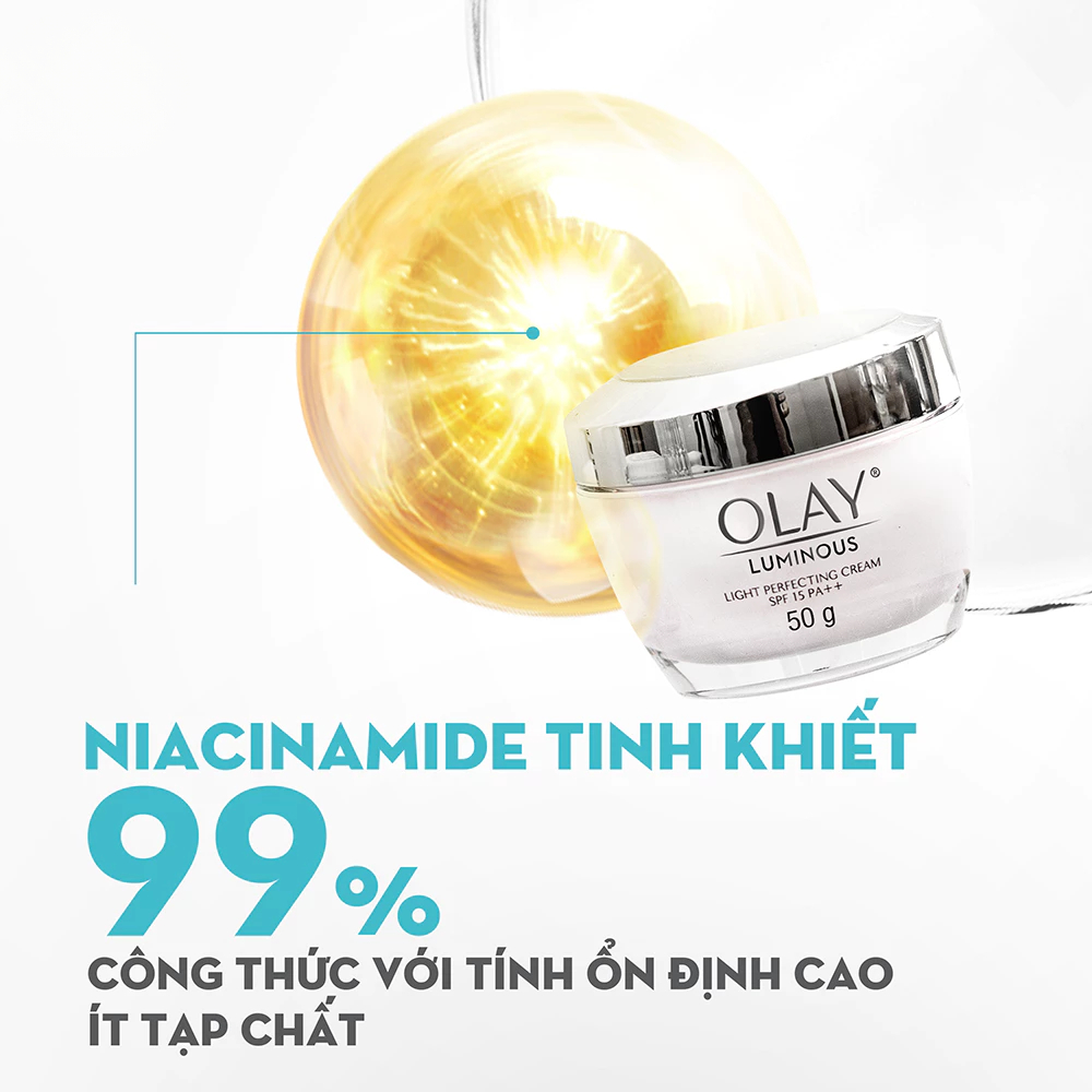 Ảnh 38 của Kem dưỡng ẩm, Serum OLAY LUMINOUS NIACINAMIDE + VITAMIN C mờ vết thâm, đốm nâu, sáng da 50g.