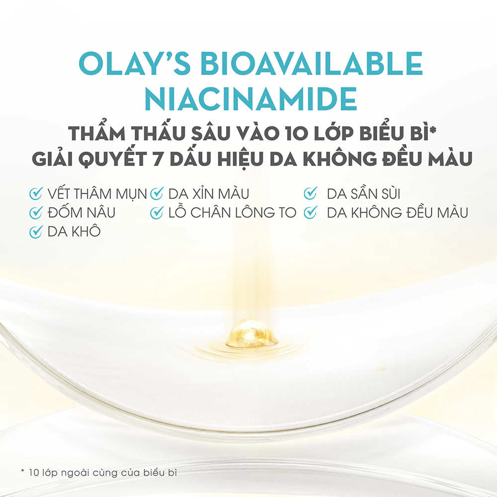 Ảnh 31 của Kem dưỡng ẩm, Serum OLAY LUMINOUS NIACINAMIDE + VITAMIN C mờ vết thâm, đốm nâu, sáng da 50g.