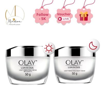 Kem dưỡng ẩm OLAY LUMINOUS ngày, đêm, làm sáng và đều màu da 50g.