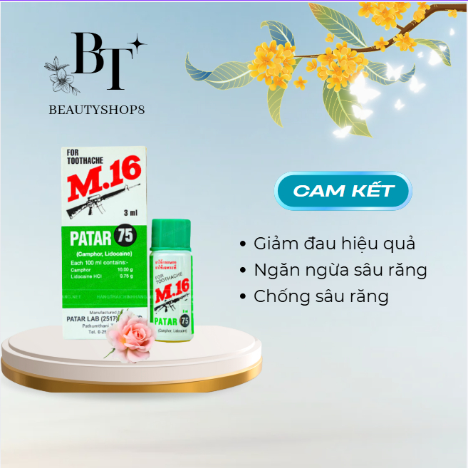 Răng sâu Patar 75 M16 giảm nhức răng hết sâu răng giảm ê buốt răng hiệu quả nhanh chóng cam kết an t