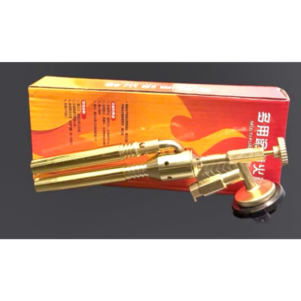 Khò Gas 2 Nòng Đánh Lửa Tự Động, + tám chắn lửa