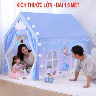 Lều cho bé cỡ lớn 1m6 – Khung kim loại chắc chắn – Tặng đèn nháy 3m + Quà bí ẩn