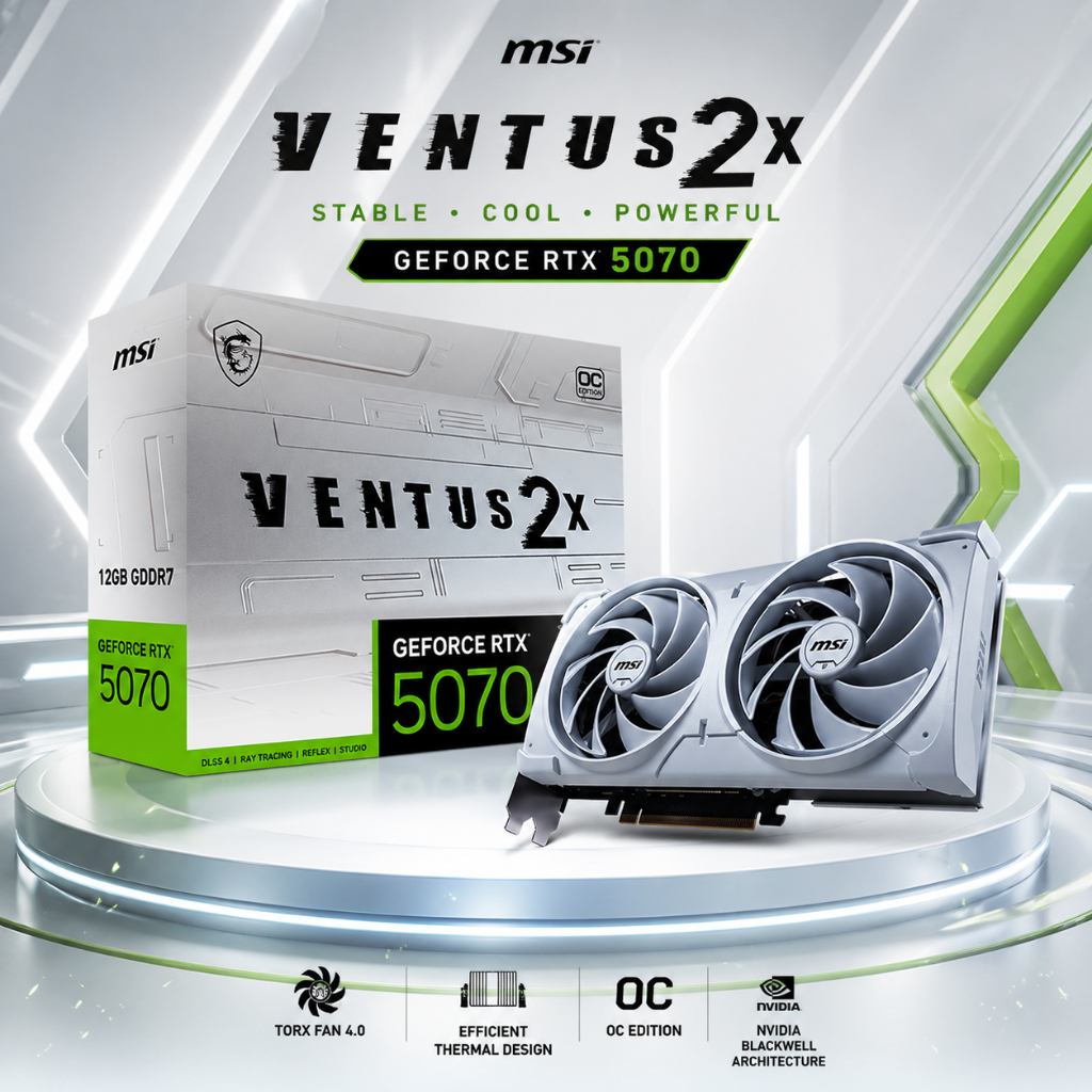 MSI RTX 5070 12G Ventus 2X OC White / VGA Card đồ họa | Chính hãng