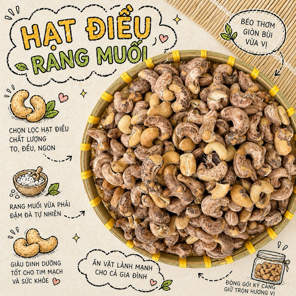 Hạt Điều Rang Muối | Đặc sản Đà Lạt