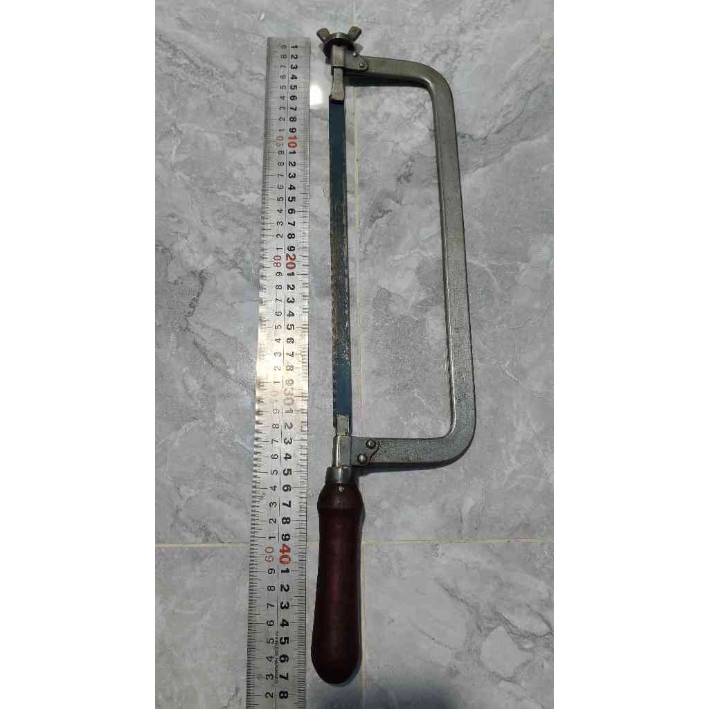 Đồ nghề bãi: Cưa sắt SANPO dài 46cm, lưỡi 26cm còn dùng tốt