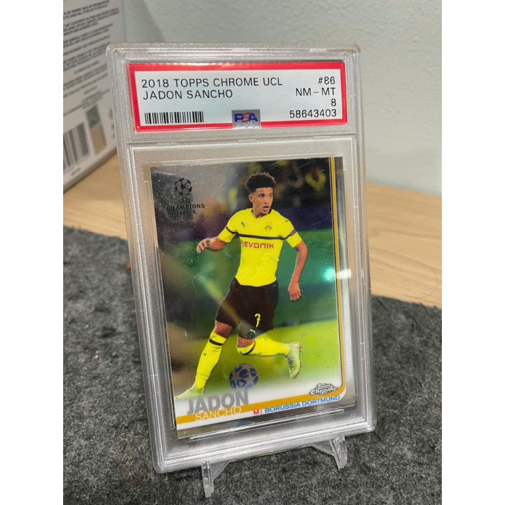 🔥 2018 Topps Chrome UCL Jadon Sancho PSA 8 🔥