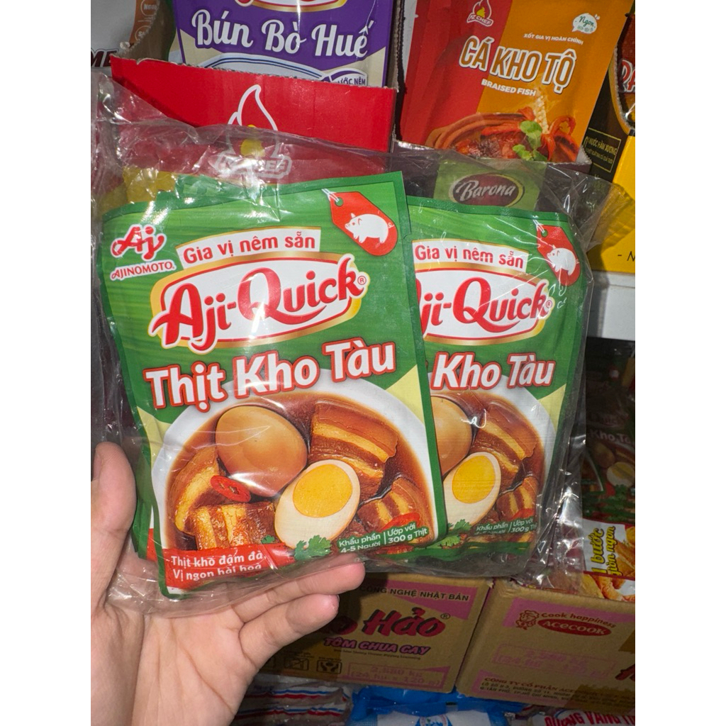 Bịch 10 gói Thịt kho Tàu Aji-Quick 32g/gói    Thịt kho tàu Knor