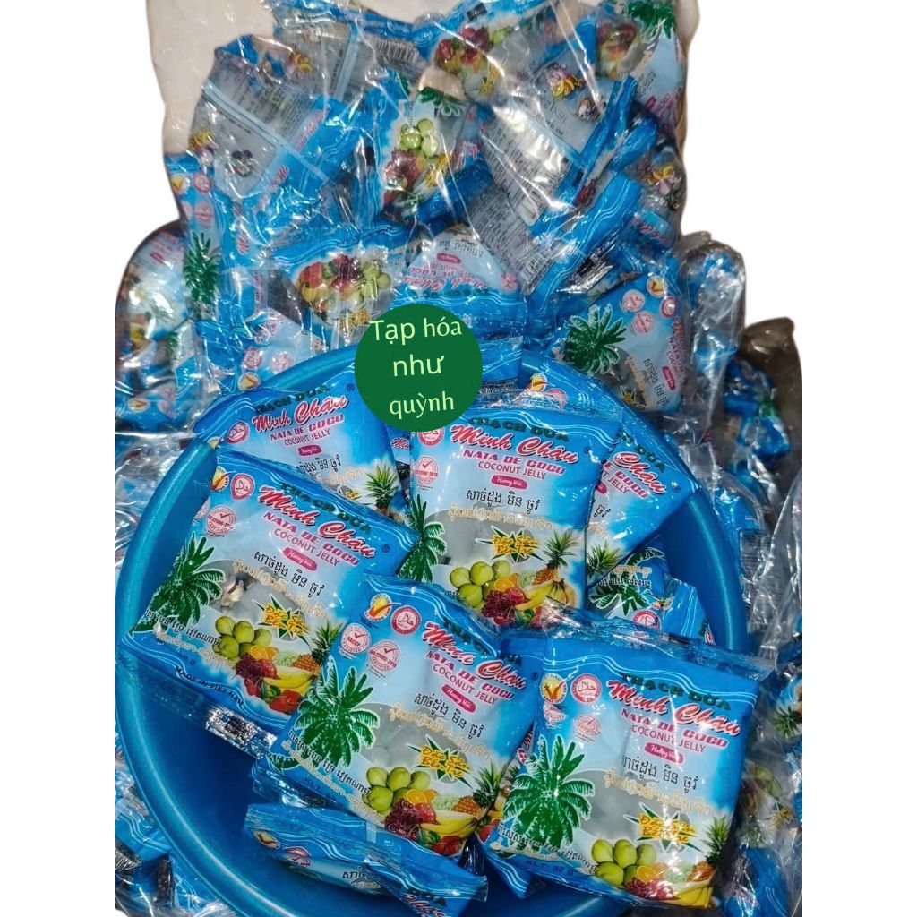 TÚI 20 GÓI THẠCH DỪA MINH CHÂU GÓI MINI TUỔI THƠ