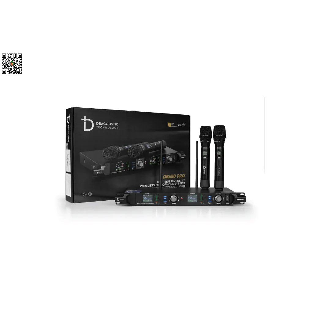 Micro Không Dây dBAcoustic DB650 PRO 2025 Chính Hãng – 200 Kênh, Sóng Khỏe 120m, Chống Hú Cao Cấp