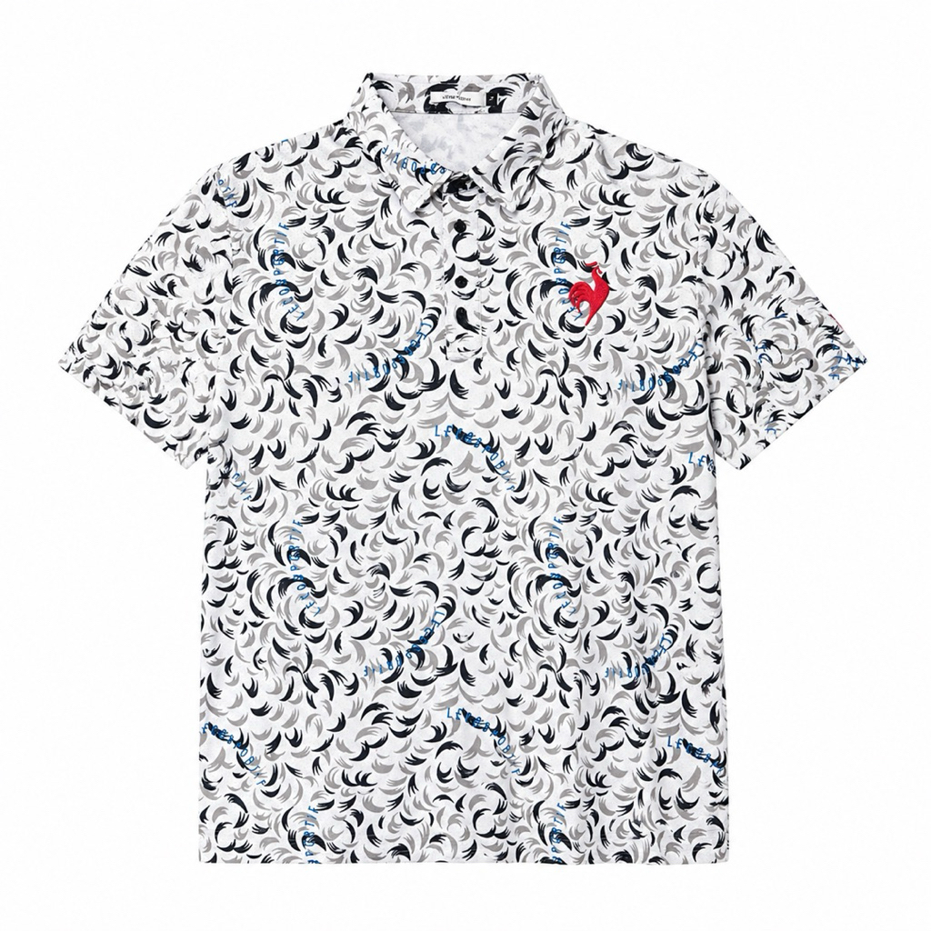Áo Golf Nam Lecoq Sportif Màu Đen – Thoáng Mát, Đẳng Cấp, Chuẩn Phong Cách Sân Cỏ