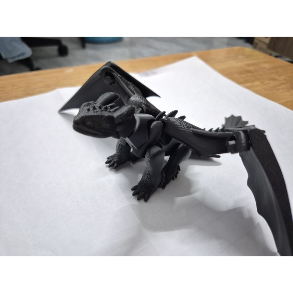 Night Furry, Toothless, Mô hình rồng in 3D cao cấp, Bí Kíp Luyện Rồng, How to train your dragon