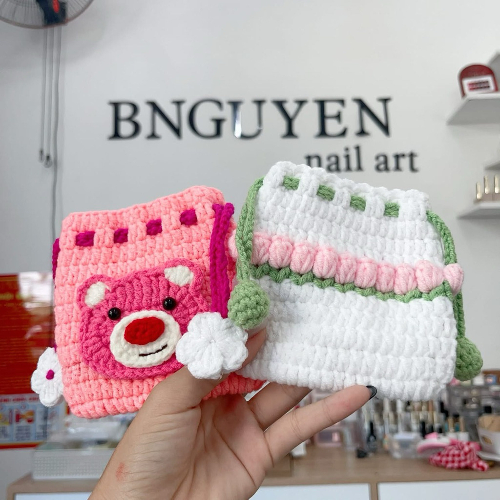 Túi rút nhỏ len cuteee nhiều hình ✨ Size 11x12