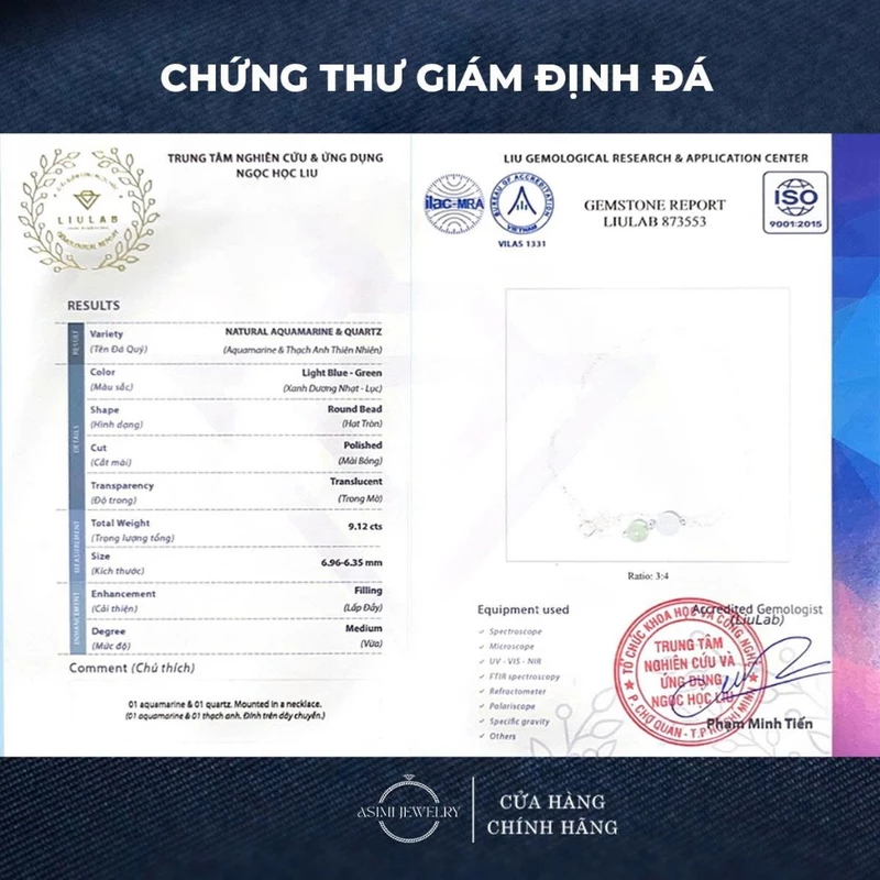 Dây chuyền bạc Ý Đôi Đá Năng Lượng Duo Gems Soul DC75 5