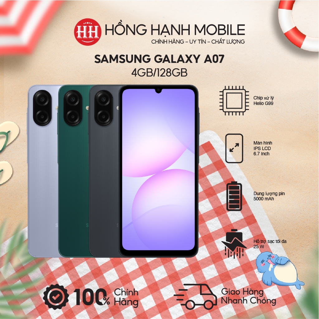 Điện Thoại Samsung Galaxy A07 4GB/128GB - Hàng Chính Hãng