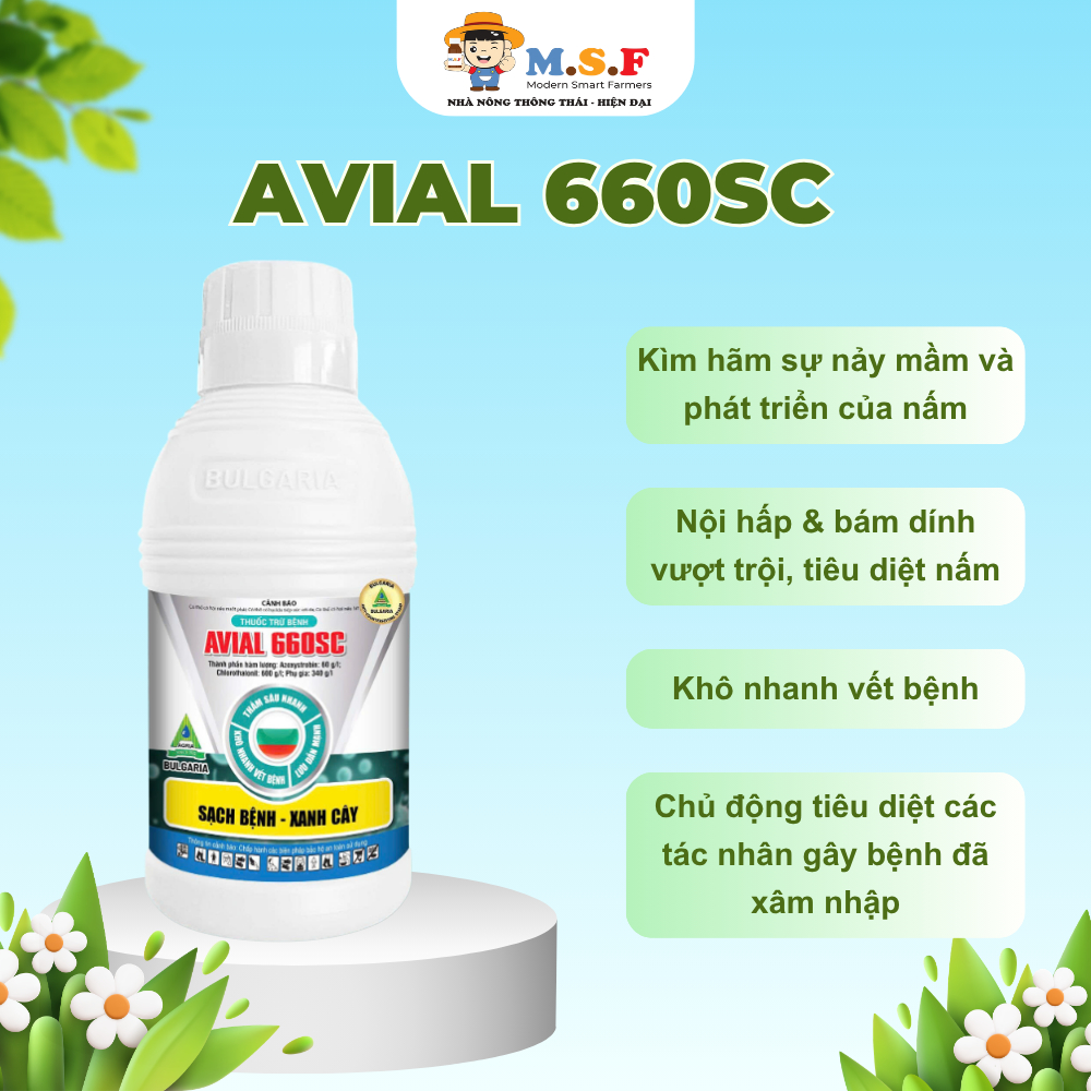 Chế Phẩm AVIAL 660SC 250ML MSF, Phòng Thán Thư Nấm Hồng Sương Mai Cây Trồng