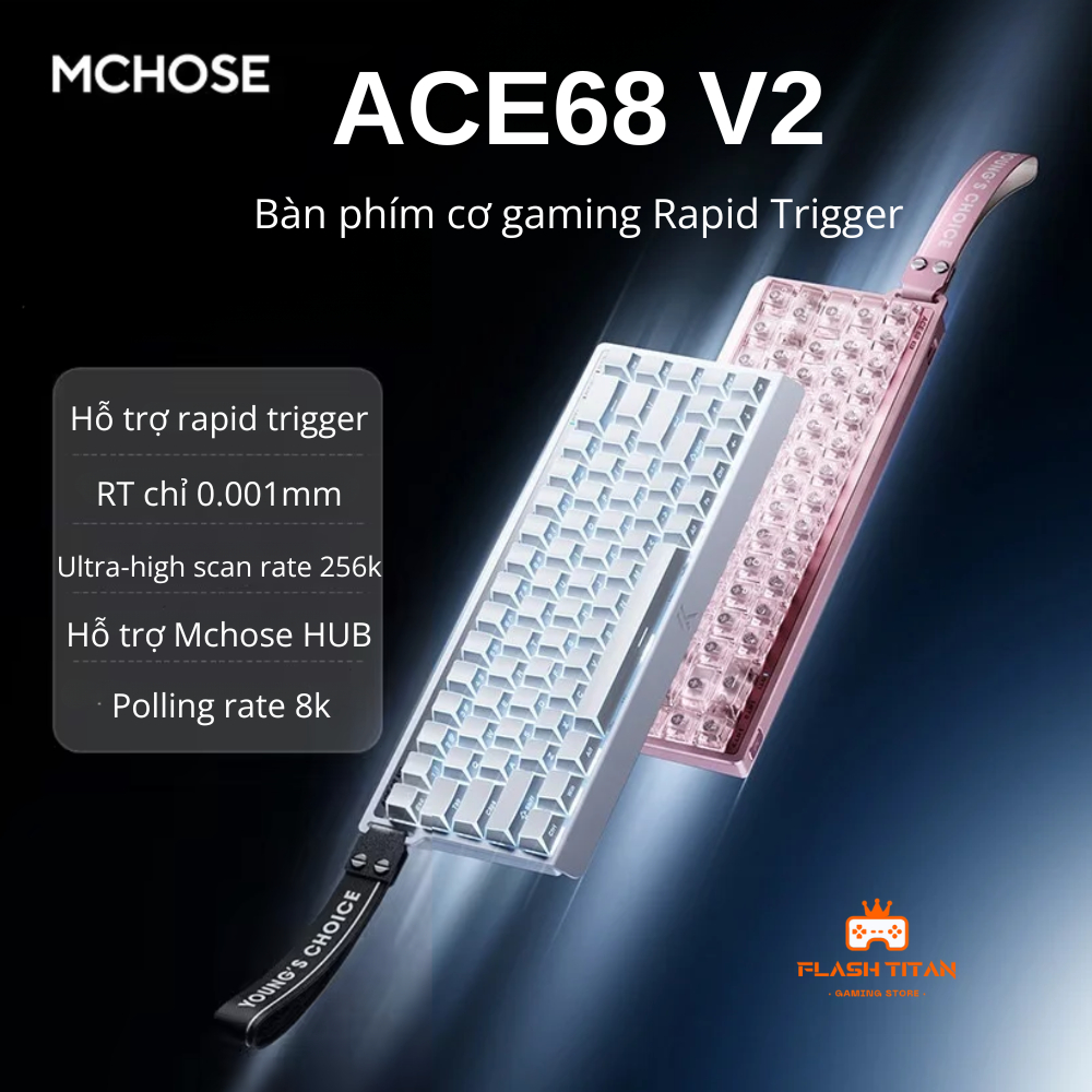 Bàn Phím Cơ Gaming Mchose ACE68 V2 HE Có Rapid Trigger - Nâng cấp 8k Polling Rate - RT 0.001mm  Dùng Chơi Game FPS | BigBuy360 - bigbuy360.vn
