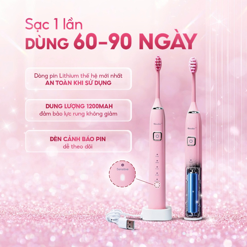 [GIÁ 643K LIVE SHOP] Bàn Chải Điện Brushie Ultra Lông Mềm, Tích Hợp Máy Rửa Mặt, Sạch Sâu Phù Hợp Người Mới Sử Dụng LIS | BigBuy360 - bigbuy360.vn