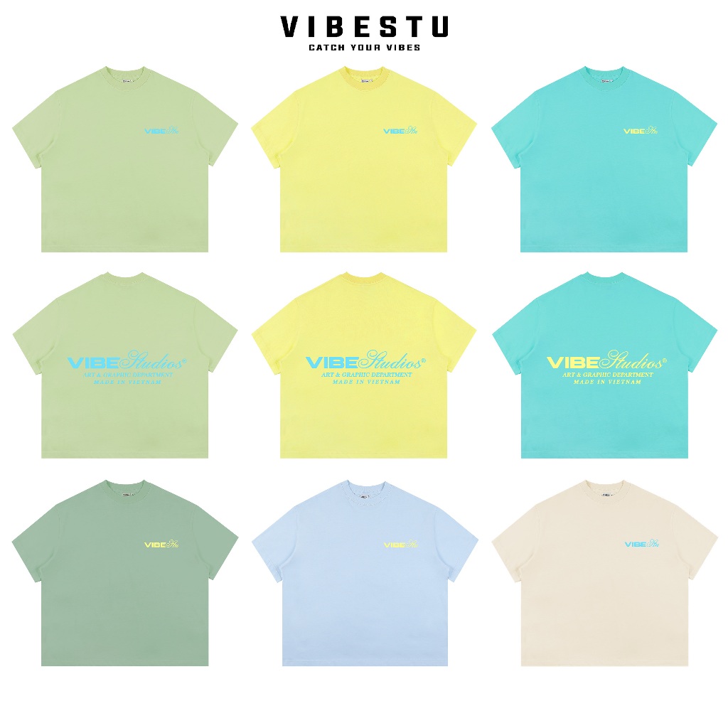 Áo Thun Local Brand VIBESTU " Logo Vibestu ART&GRAPHIC " Áo Thun Boxy Form Rộng å 250Gsm Cotton | BigBuy360 - bigbuy360.vn