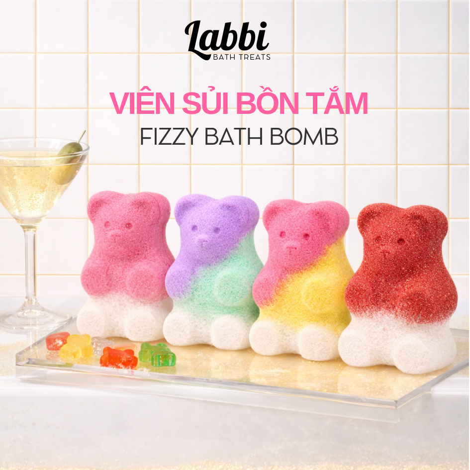 GUMMY BEAR COLLECTION [Labbi] Bath bomb / Viên sủi bồn tắm / Bom tắm