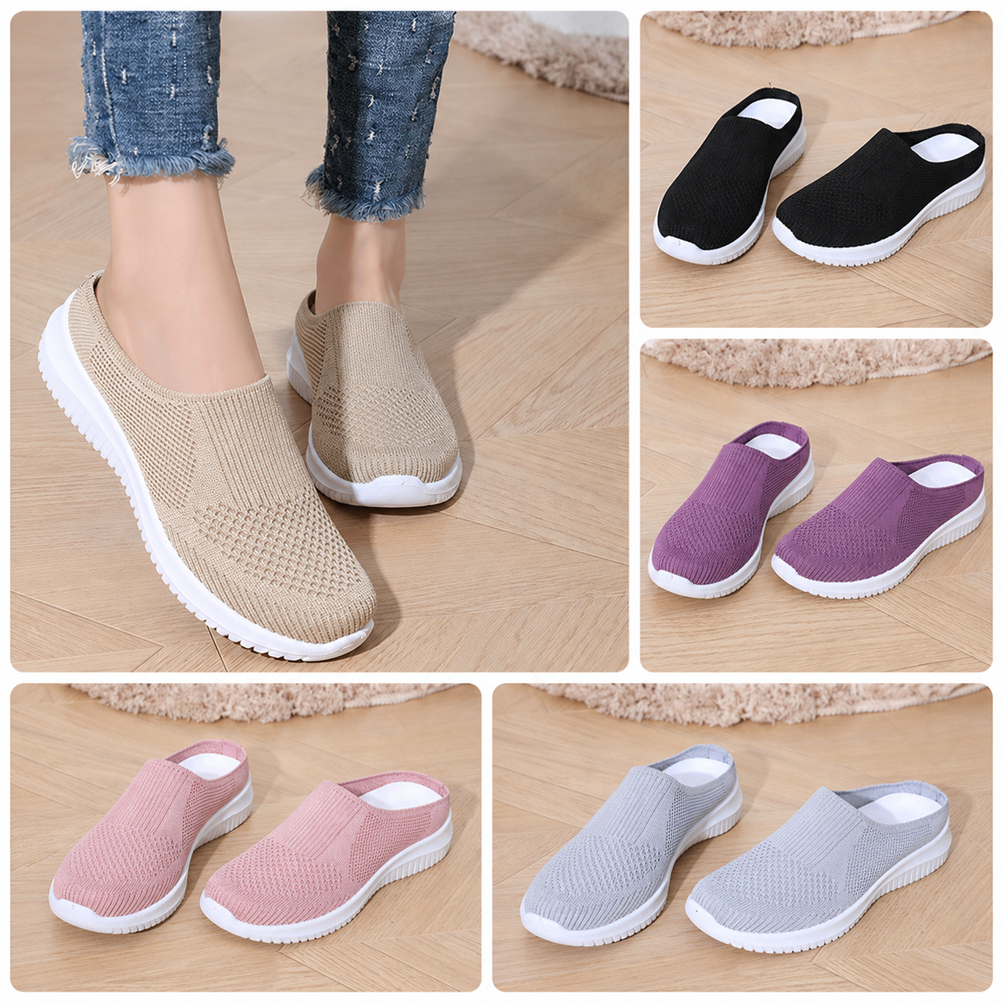 Giày Sục Nữ Vải Dệt Thoáng Khí Đế Mềm Siêu Nhẹ G19