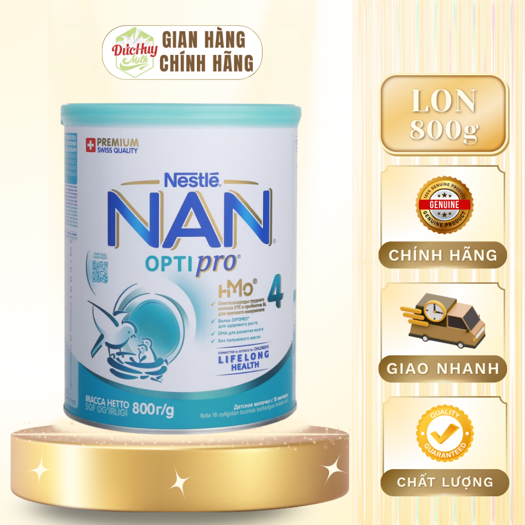 Sữa Bột Nan Nga HMO Optipro Số 4 - Phát Triển Toàn Diện
