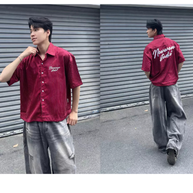 Áo Sơ Mi Boxy Thêu Xù Nowwear Studio Unisex Local Brand - Nowwear