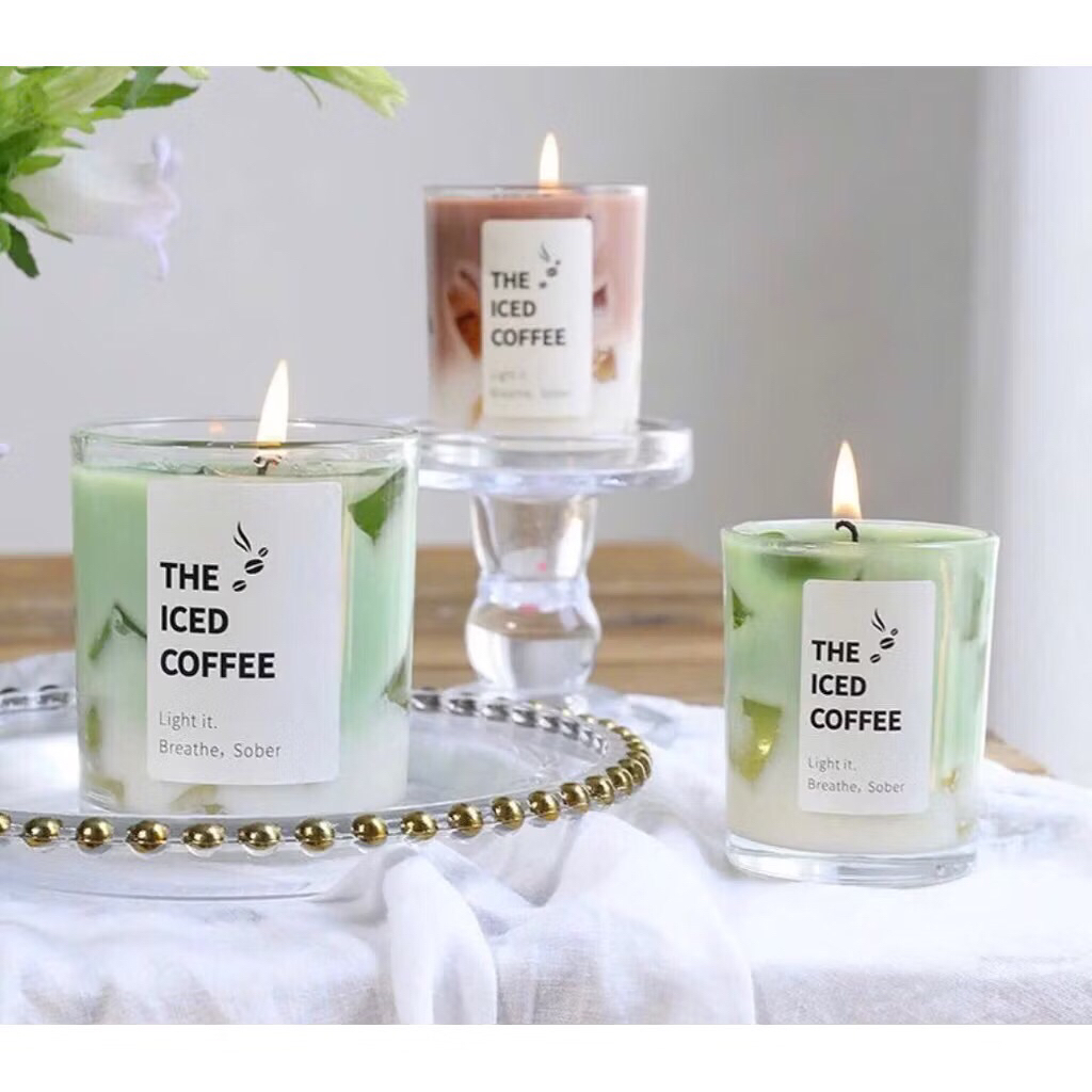 CỐC NẾN THƠM MATCHA LATTE , MATCHA XOÀI , MATCHA DÂU