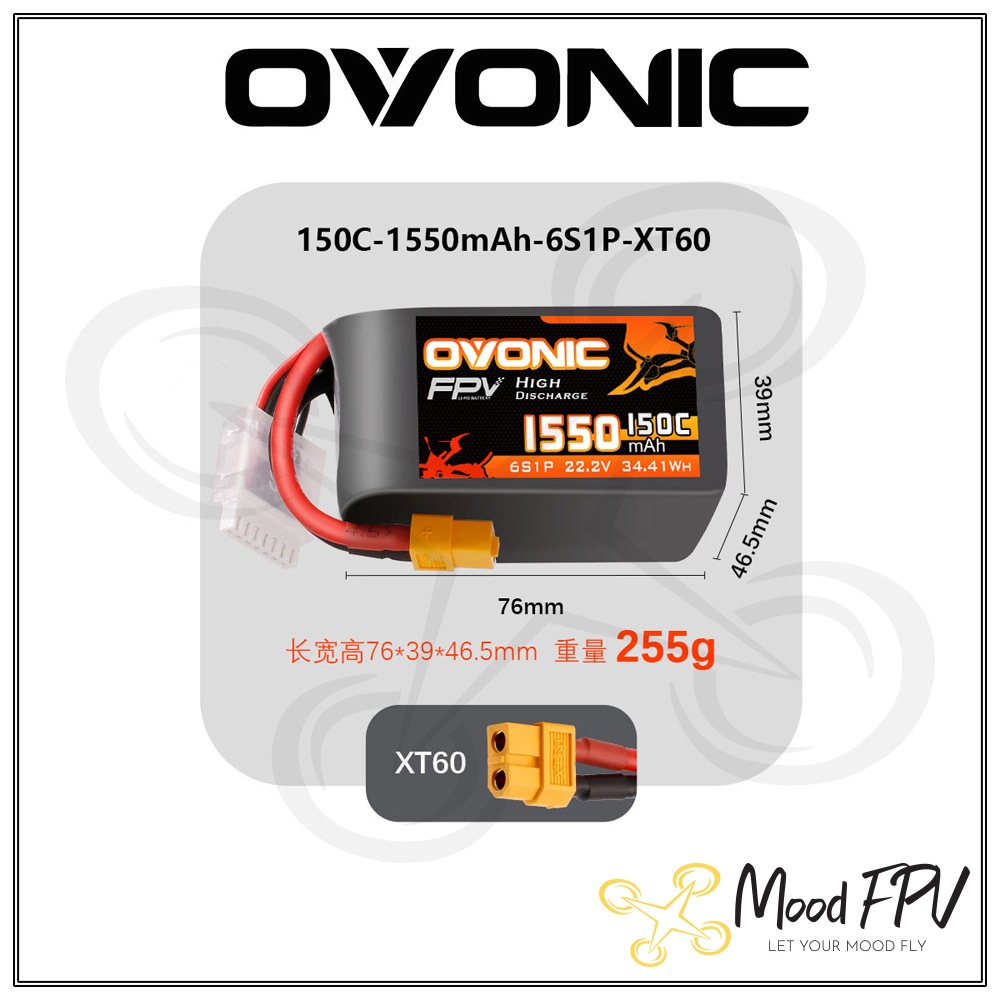 Ovonic Pro 1550Mah 4S | 6S 150C XT60 Chính Hãng