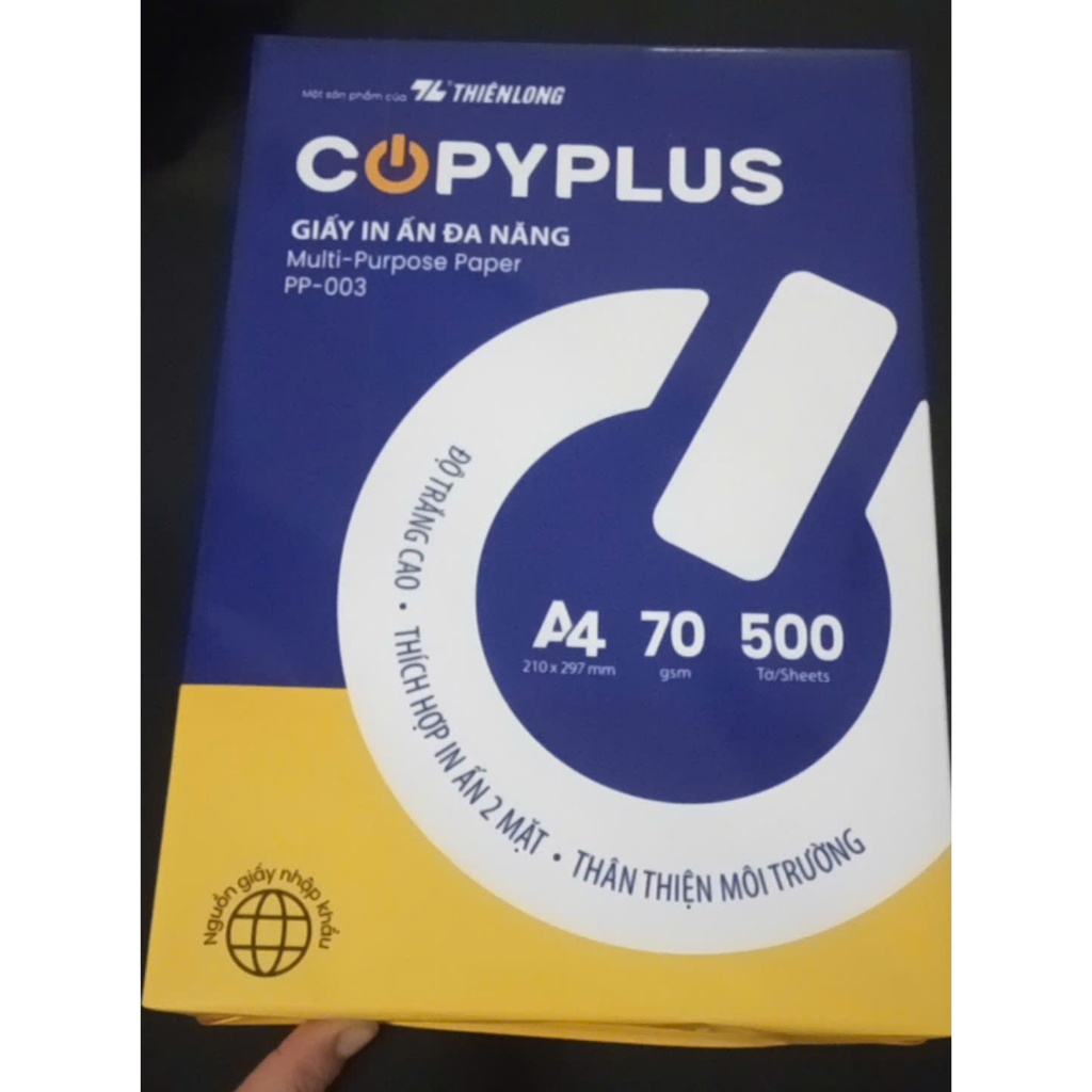 [Có VAT] Giấy in A4 70 gsm Thiên Long Copy Plus PP-003 (500 tờ) - 5gram Chất lượng cao, giấy A4 trắn
