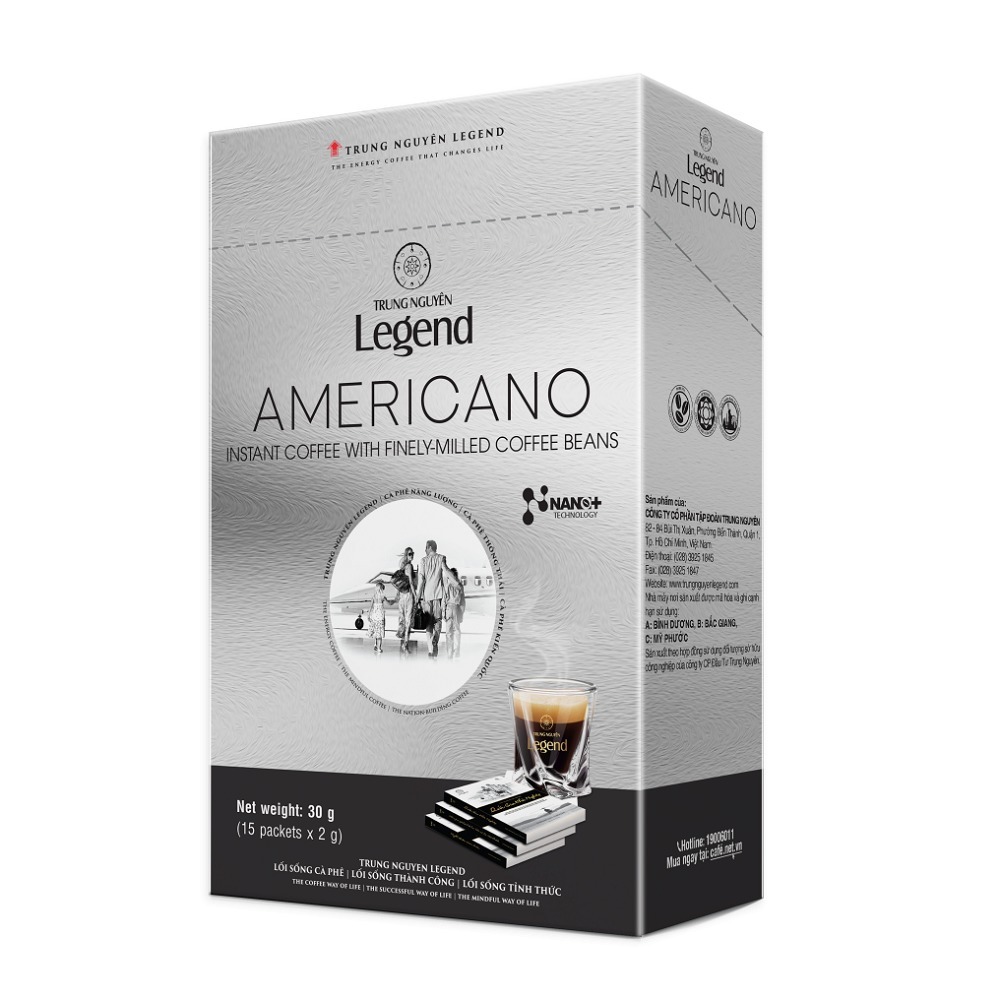Cà Phê Trung Nguyên Legend Americano Hộp 15 Gói 2G