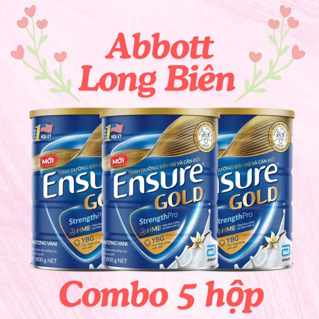 [Combo 2-5] Sữa bột Ensure Gold Abbott hương vani 800g