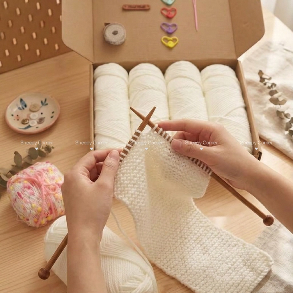 Kim móc len 6mm / Kim đan len 6mm dài 25cm | Dụng cụ crochet đan len | Sheepy Corner