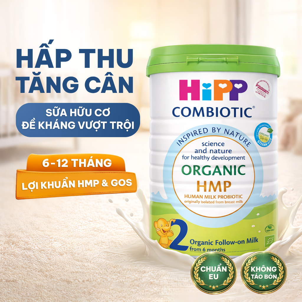 Sữa dê HiPP 2 Organic 400g giúp bé phát triển chiều cao, trí não, tăng cường hấp thu