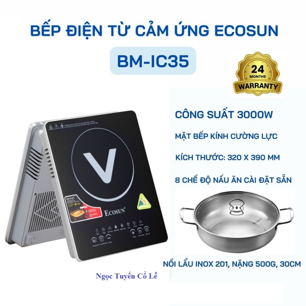 Bếp từ đơn 3000W Ecosun BM IC35 chính hãng giá tốt